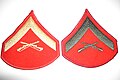 Lance corporal, insignes de manche.