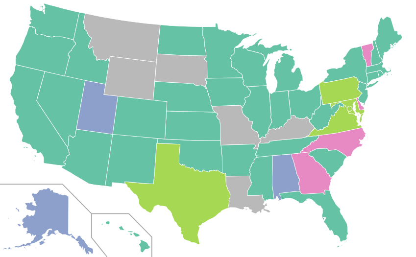 Minimum age to purchase tobacco in the USA as of 1989:[222]   Minimum age was 19   Minimum age was 18   Minimum age was 17   Minimum age was 16   No set minimum age