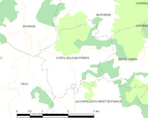 Poziția localității Curtil-sous-Buffières