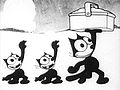 Inky, Winky și Felix, în April Maze (Labirint de aprilie) (1930).