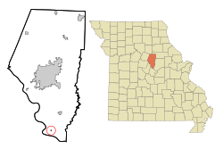 Location of Hartsburg, Missouri