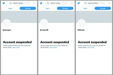 Three journalists suspended on Twitter