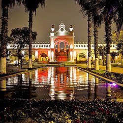 The Paseo de Aguas at night