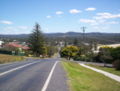 Looking down at the main street from the headland