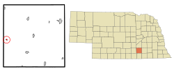 Location of Glenvil, Nebraska