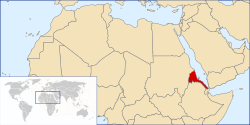 Localización de Eritrea