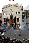 Diables i gegants a la plaça de la Vila