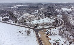 Fleming Creek runs through town