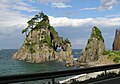 Kosode coast with a suspended cave