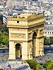 Arc de triomphe de l'Étoile vu depuis la Tour Eiffel.