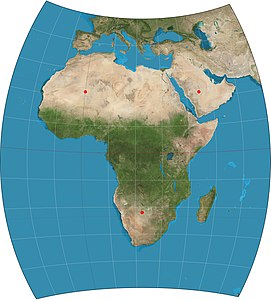 Chamberlin trimetric projection, by Strebe