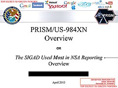 Cover page of the PRISM presentation.