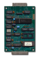 Platine mit Diskettencontroller, Software-ROM und An­steu­erungs­elektronik. Der freie ROM-Sockel kann mit zusätz­li­cher Software wie dem As­sem­bler Encoder09 bestückt werden.