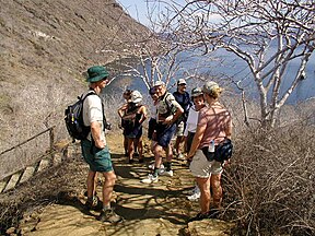 Hiking Up Tagus Cove