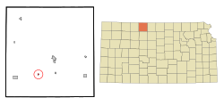 Location within Phillips County and Kansas