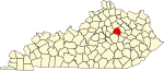 State map highlighting Clark County