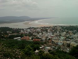 Hill-top view of Bheemunipatnam town