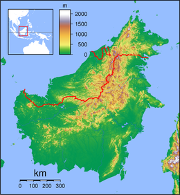 Meratus Mountains is located in Borneo
