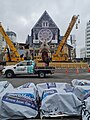 Restoration work underway on the Anglican cathedral. February 2021.