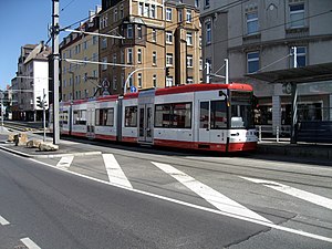 Stadtbahn a korábbi villamospályán