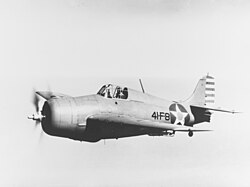 Az amerikai 41. Vadászrepülő-század egyik Grumman F4F–4-je 1942 elején