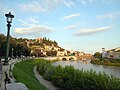 View of the Adige River at Verona, crossed by Ponte Pietra