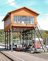 Konstanzer Stellwerk am Wutachtalbahn-Museum im Bahnhof Blumberg-Zollhaus