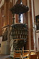 Kanzel in der St. Nikolai in Berlin-Spandau mit Akanthus-Schnitzereien, im späten 17. Jahrhundert von einem unbekannten Meister geschaffen.