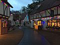 The Streets of the North Pole (formerly Rhinefeld, Germany) Adorned with Lights.