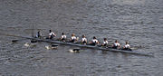 Oxford Women's VIII crossing the finish