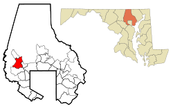 Location of Owings Mills, Maryland