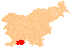 Location of the Municipality of Ilirska Bistrica in Slovenia