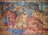 Mural de Panjikent (segles VI-VII dC). Museu de l'Hermitage