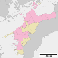 石城の位置（愛媛県内）