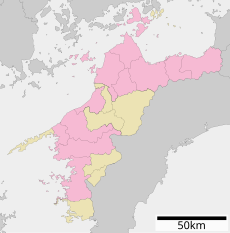 太山寺の位置（愛媛県内）