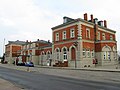 Bahnhof mit Empfangsgebäude, Gebäude der Güterabfertigung, Wasserturm, Lokschuppen mit Drehscheibe, ehem. Gaswerk, eingeschossiges Nebengebäude (an der südlichen Grenze des Bahnhofsgeländes), Stellwerk, Speicher und kl. Werkstattgebäude