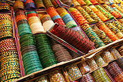 Bangles on display in Bangalore India