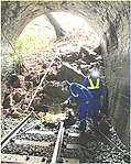 Landslide between Notokashima and Anamizu Stations