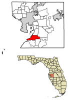 Location of Apollo Beach in Hillsborough County, Florida.