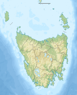 Location of Ralphs Bay within Tasmania