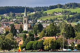 Blick vom Zürichsee aus