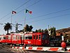 A trolley at San Ysidro Transit Center