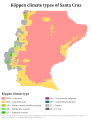 Köppen climate map of Santa Cruz