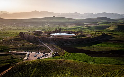 Takht-e Soleymān from Achaemenid era is a UNESCO World Heritage site located in West Azerbaijan. It was considered one of the biggest centers of education and religion in Iran in the pre Islamic period. Photograph: Ebrahim Alipoor Licensing: CC-BY-SA-4.0