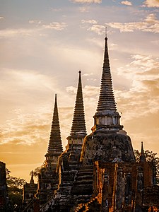 Wat Phra Si Sanphet, the holiest temple on the site of the old Royal Palace of Ayutthaya. Photographer: Kriengsak Jirasirirojanakorn