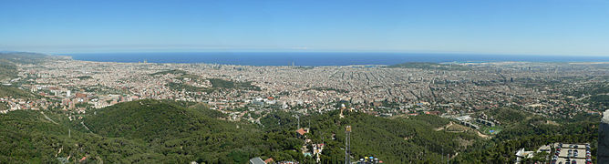 Annotated view from Tibidabo