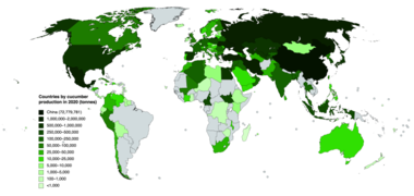 Countries by cucumber production in 2020.png