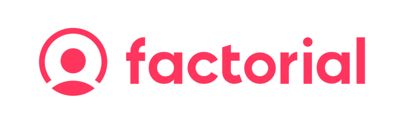 File:Factorial company logo in radical red color with text saying Factorial in Fira font type.png