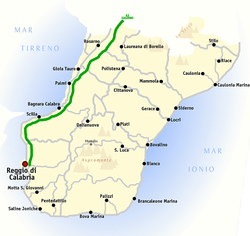 Mapa ng Kalakhang Lungsod ng Regio de Calabria