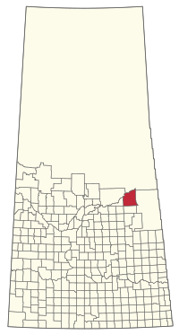 Location of the RM of Moose Range No. 486 in Saskatchewan